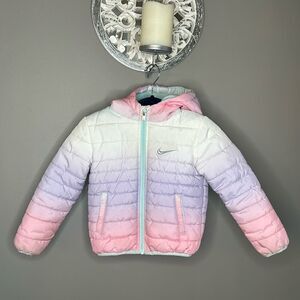 Nike pink and purple puffer jacket size 24 M